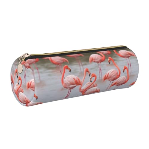 KTHSNSKL Federmäppchen aus Leder mit Reißverschluss, ästhetischer Stifthalter, rosa Flamingos, Federmäppchen für Damen und Herren, handgefertigt, multifunktional, Reise-Kosmetiktasche für Arbeit, Büro KTHSNSKL Federmäppchen aus Leder mit Reißverschluss, ästhetischer Stifthalter, rosa Flamingos, Federmäppchen für Damen und Herren, handgefertigt, multifunktional, Reise-Kosmetiktasche für Arbeit, Büro von KTHSNSKL