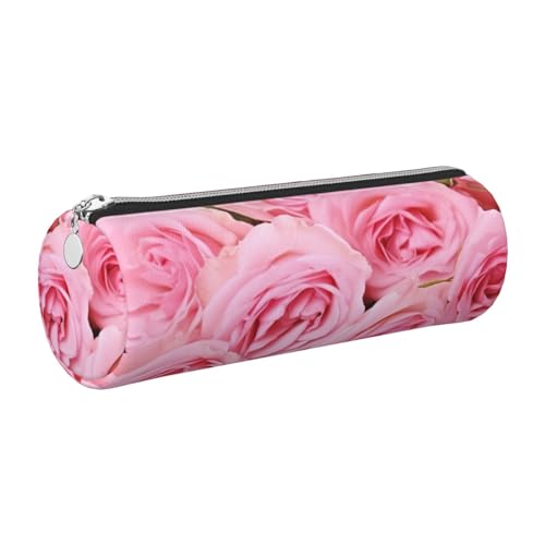 KTHSNSKL Federmäppchen aus Leder mit Reißverschluss, ästhetischer Stifthalter, rosa frische Rosen, Federmäppchen für Damen und Herren, handgefertigt, multifunktional, Reise-Kosmetiktasche für Arbeit KTHSNSKL Federmäppchen aus Leder mit Reißverschluss, ästhetischer Stifthalter, rosa frische Rosen, Federmäppchen für Damen und Herren, handgefertigt, multifunktional, Reise-Kosmetiktasche für Arbeit von KTHSNSKL