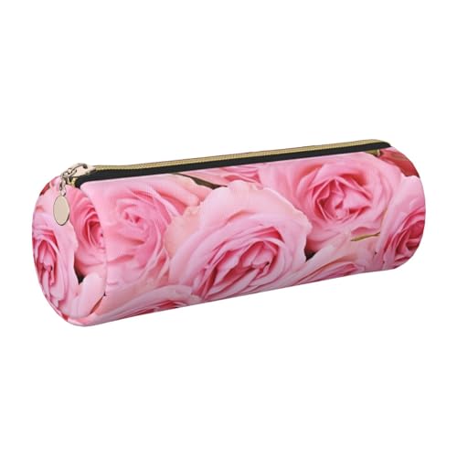 KTHSNSKL Federmäppchen aus Leder mit Reißverschluss, ästhetischer Stifthalter, rosa frische Rosen, Federmäppchen für Damen und Herren, handgefertigt, multifunktional, Reise-Kosmetiktasche für Arbeit KTHSNSKL Federmäppchen aus Leder mit Reißverschluss, ästhetischer Stifthalter, rosa frische Rosen, Federmäppchen für Damen und Herren, handgefertigt, multifunktional, Reise-Kosmetiktasche für Arbeit von KTHSNSKL
