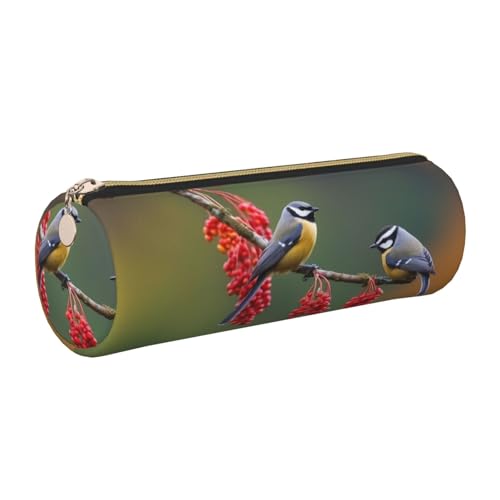 KTHSNSKL Leder-Federmäppchen mit Reißverschluss, ästhetischer Stifthalter, Vögel, Herbst, Federmäppchen für Damen und Herren, handgefertigt, multifunktional, Reise-Kosmetiktasche für Arbeit, Büro KTHSNSKL Leder-Federmäppchen mit Reißverschluss, ästhetischer Stifthalter, Vögel, Herbst, Federmäppchen für Damen und Herren, handgefertigt, multifunktional, Reise-Kosmetiktasche für Arbeit, Büro von KTHSNSKL