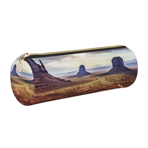 Leder-Federmäppchen mit Reißverschluss, ästhetischer Stifthalter, Landschaft des Denkmals, Federmäppchen für Damen und Herren, handgefertigt, multifunktional, Reise-Kosmetiktasche für Arbeit, Büro Leder-Federmäppchen mit Reißverschluss, ästhetischer Stifthalter, Landschaft des Denkmals, Federmäppchen für Damen und Herren, handgefertigt, multifunktional, Reise-Kosmetiktasche für Arbeit, Büro von KTHSNSKL
