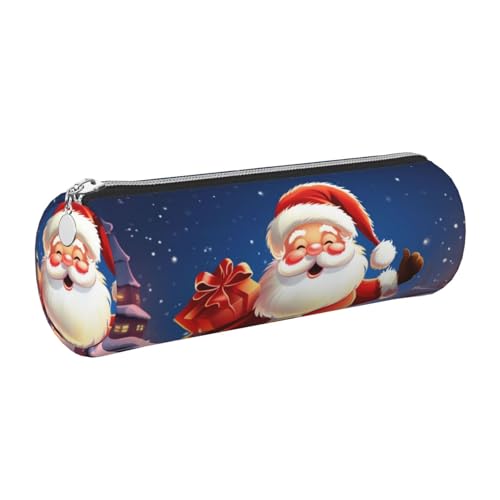 Leder-Federmäppchen mit Reißverschluss, ästhetischer Stifthalter, Weihnachtsmann-Federmäppchen für Damen und Herren, handgefertigt, multifunktional, Reise-Kosmetiktasche für Arbeit, Büro Leder-Federmäppchen mit Reißverschluss, ästhetischer Stifthalter, Weihnachtsmann-Federmäppchen für Damen und Herren, handgefertigt, multifunktional, Reise-Kosmetiktasche für Arbeit, Büro von KTHSNSKL