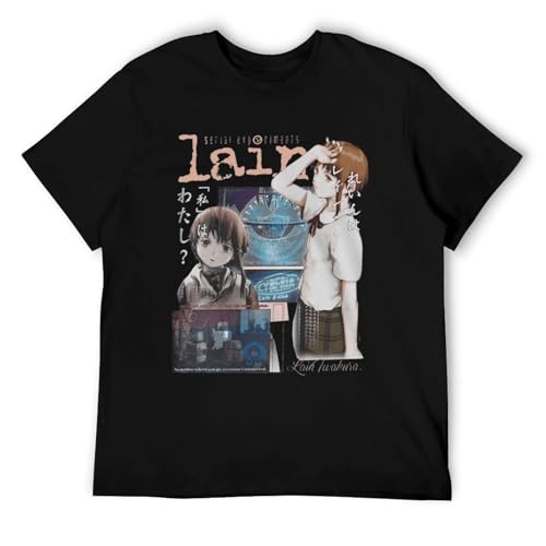 TV Serial Experiments Lain T-Shirt Men Iwakura Manga Sci FI Short Sleeve Tshirts Clothes Black M Black TV Serial Experiments Lain T-Shirt Men Iwakura Manga Sci FI Short Sleeve Tshirts Clothes Black M Black von KTIQgdgAX