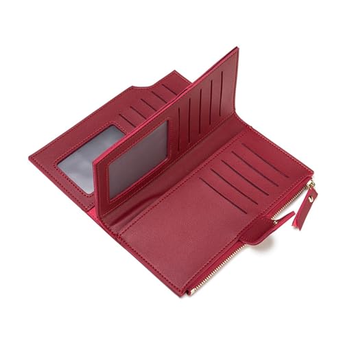 KTLCNDF Dreifach Faltbare Geldbörse mit Reißverschluss for Damen – Schlanker Organizer mit großem Fassungsvermögen und sicherem Verschluss(#1) von KTLCNDF