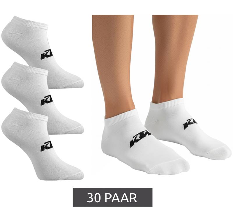 30 Paar KTM Sportsocken Sneaker-Socken mit Logo Baumwoll-Strümpfe Oeko-Tex 100 Zertifiziert KTM/1/SLCX3/BL Weiß von KTM