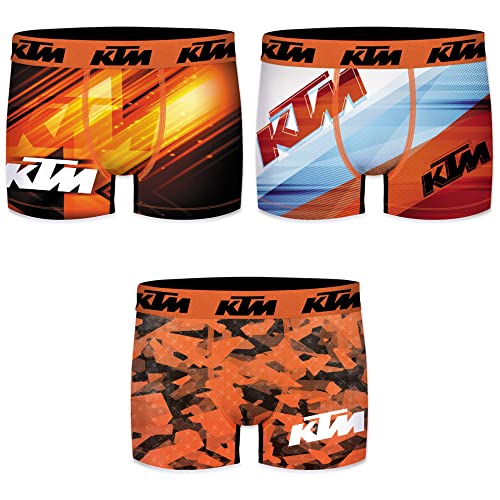 KTM by Freegun Boxershorts für Herren Unterwäsche Polyester Pant Men´s Boxer 3 er Pack, Bekleidungsgröße:XXL, Modelle:Set 2 von KTM