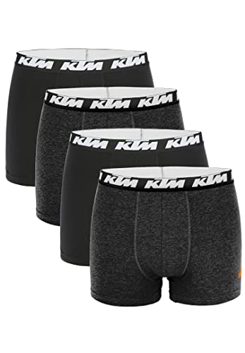 KTM by Freegun Boxershorts für Herren Unterwäsche Pant Men´s Boxer 4 er Multipack, Farbe:Dark Grey / Black, Bekleidungsgröße:M von KTM