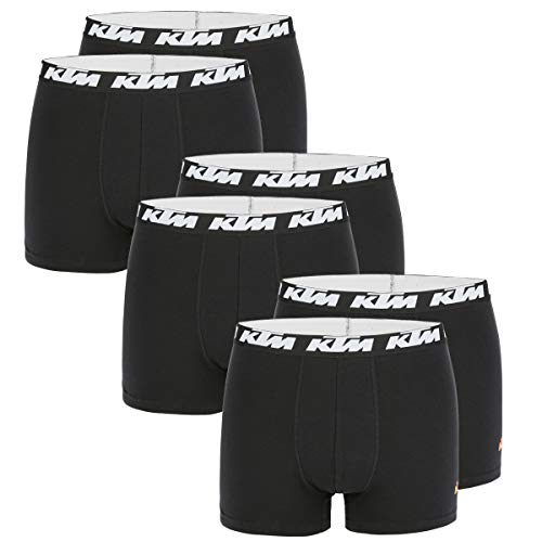 KTM by Freegun Boxershorts für Herren Unterwäsche Pant Men´s Boxer 6 er Pack, Farbe:Black, Bekleidungsgröße:M von KTM