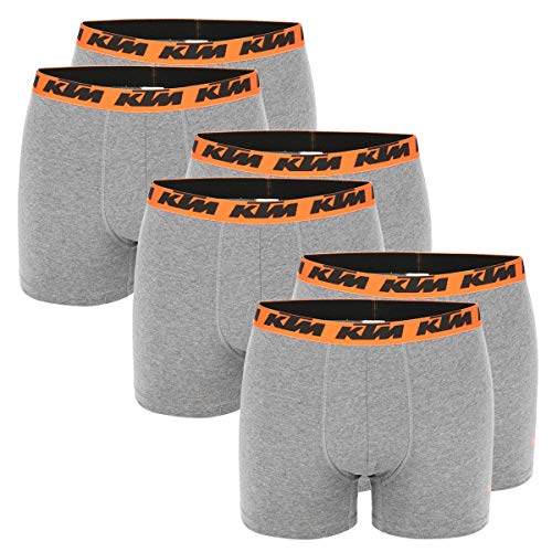 KTM by Freegun Boxershorts für Herren Unterwäsche Pant Men´s Boxer 6 er Pack, Farbe:Dark Grey2, Bekleidungsgröße:XXL von KTM