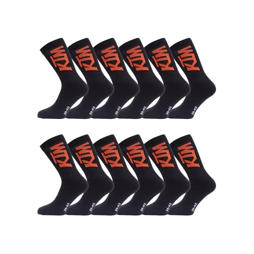 KTM Herrensocken – 12 Stück – hohe Herrensocken, Schwarz , 39-42 von KTM