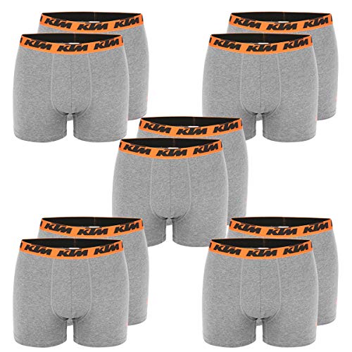 KTM by Freegun Boxershorts für Herren Unterwäsche Pant Men´s Boxer 10 er Pack, Farbe:Dark Grey2, Bekleidungsgröße:XXL von KTM