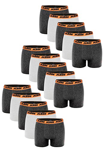 KTM by Freegun Boxershorts für Herren Unterwäsche Pant Men´s Boxer 15 er Pack, Farbe:Dark Grey/Light Grey, Bekleidungsgröße:XL von KTM