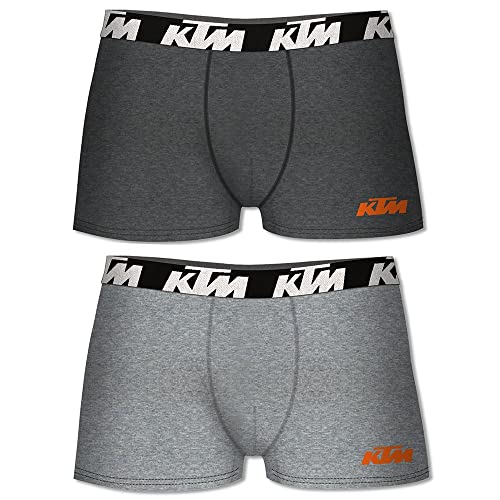 KTM by Freegun Boxershorts für Herren Unterwäsche Pant Men´s Boxer 2 er Pack, Farbe:Dark Grey / Light Grey, Bekleidungsgröße:XXL von KTM