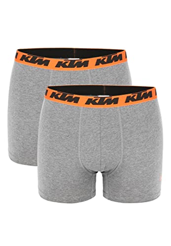 KTM by Freegun Boxershorts für Herren Unterwäsche Pant Men´s Boxer 2 er Pack, Farbe:Dark Grey2, Bekleidungsgröße:S von KTM