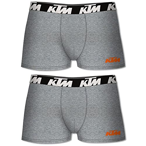 KTM by Freegun Boxershorts für Herren Unterwäsche Pant Men´s Boxer 2 er Pack, Farbe:Light Grey 3400, Bekleidungsgröße:XXL von KTM