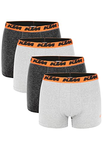 KTM by Freegun Boxershorts für Herren Unterwäsche Pant Men´s Boxer 4 er Multipack, Farbe:Dark Grey / Light Grey2, Bekleidungsgröße:M von KTM