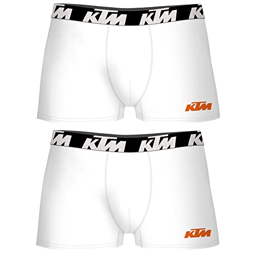 KTM by Freegun Boxershorts für Herren Unterwäsche Pant Men´s Boxer 6 er Pack, Farbe:White, Bekleidungsgröße:XXL von KTM