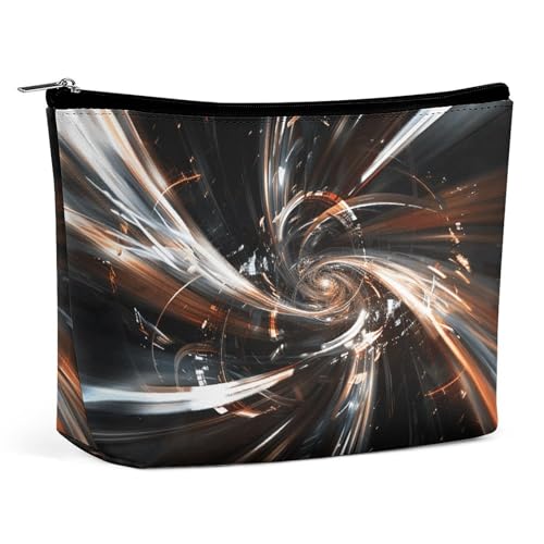 KTNML Tragbare Kosmetiktasche mit Reißverschluss, Highlights und Spiralen, bedruckte Aufbewahrung, Make-up-Tasche, leicht zu transportieren, Reise-Kosmetiktasche für Damen, Highlights und Spiralen, KTNML Tragbare Kosmetiktasche mit Reißverschluss, Highlights und Spiralen, bedruckte Aufbewahrung, Make-up-Tasche, leicht zu transportieren, Reise-Kosmetiktasche für Damen, Highlights und Spiralen, von KTNML