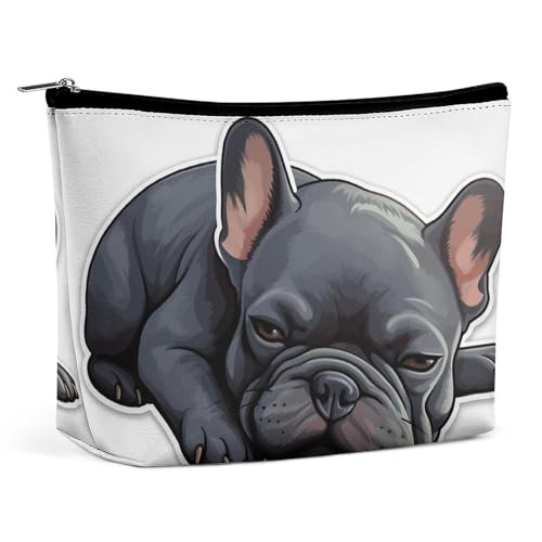 KTNML Tragbare Kosmetiktasche mit Reißverschluss, Hunde-Schlafaufkleber, bedruckte Aufbewahrung, Make-up-Tasche, leicht zu transportieren, Reise-Kosmetiktaschen für Frauen, Hunde-Schlafaufkleber, 17,3 KTNML Tragbare Kosmetiktasche mit Reißverschluss, Hunde-Schlafaufkleber, bedruckte Aufbewahrung, Make-up-Tasche, leicht zu transportieren, Reise-Kosmetiktaschen für Frauen, Hunde-Schlafaufkleber, 17,3 von KTNML