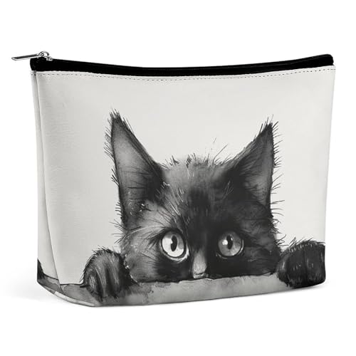 KTNML Tragbare Kosmetiktasche mit Reißverschluss, die an die Wand schauen, bedruckte Aufbewahrung, Make-up-Tasche, leicht zu transportieren, Reise-Kosmetiktasche für Frauen, blickt an die Wand, 17,3 x KTNML Tragbare Kosmetiktasche mit Reißverschluss, die an die Wand schauen, bedruckte Aufbewahrung, Make-up-Tasche, leicht zu transportieren, Reise-Kosmetiktasche für Frauen, blickt an die Wand, 17,3 x von KTNML