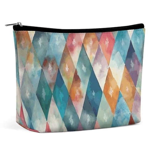 KTNML Tragbare Kosmetiktasche mit Reißverschluss in saisonalen Farben, bedruckte Aufbewahrungs-Make-up-Tasche, leicht zu transportieren, Reise-Kosmetiktasche für Damen, mit saisonalen Farben, 17,3 x von KTNML
