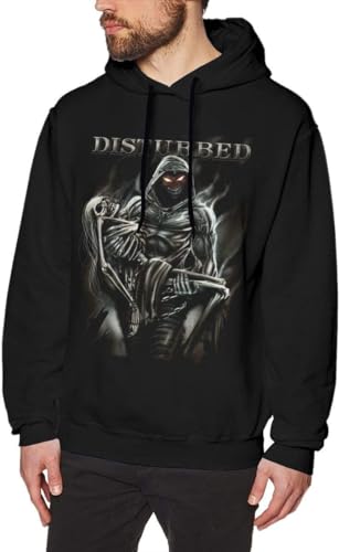 Disturbed Men's Hoodies Sweater Fashion Long Sleeve Top No Pocket Hoodies Hooded Sweatshirt(Large) von KTOPMC