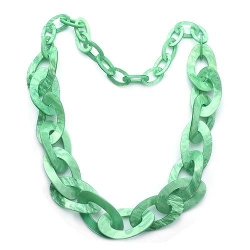 KTREZ Lange Übertrieben Acryl Halskette weibliche Persönlichkeit Retro Harz Kunststoff Pullover Kette Farben Mode Acryl Schmuck, Acryl von KTREZ
