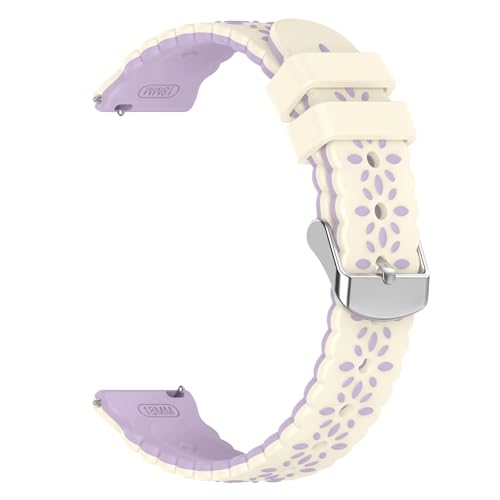 KTRSAVSSA 18 mm 20 mm Silikon-Uhrenarmband for Huawei Watch GT 5 4 41 MM, kompatibel mit HUAWEI Watch GT5 Pro 42 MM, Damen-Smartwatch-Armband(Starlight purple,20mm) von KTRSAVSSA
