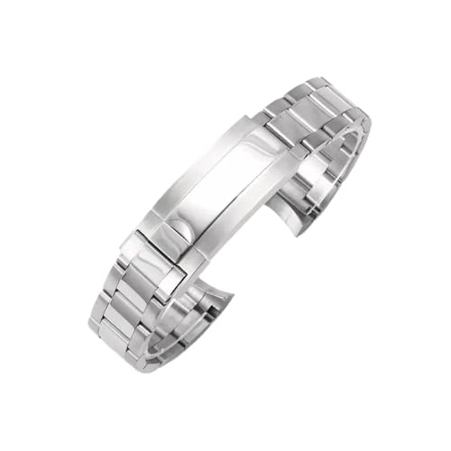 KTRSAVSSA 20 mm 21 mm wasserdichte Uhrenarmbänder for Schutz vor Rost, kompatibel mit Rolex Male Daytona Submariner Green Black Water Ghost King Uhrenarmband(Steel (LG)-Z9,20mm-No Log) von KTRSAVSSA