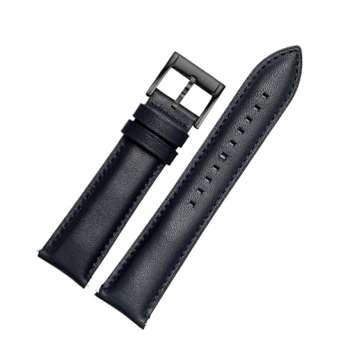 KTRSAVSSA 20 mm 22 Rindsleder-Uhrenarmband, kompatibel mit Fossil FS4835 FS5237 ME3052 FTW1114, wasserdichtes Herren-Schnellverschlussarmband(Blue black,22mm) von KTRSAVSSA