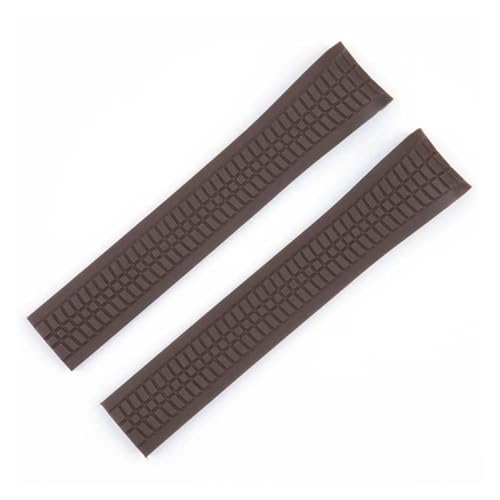 KTRSAVSSA 21 mm, kompatibel mit Patek Philippe Grenade Fluorkautschuk-Uhrenarmband, Aquanaut Serie 5164/5167 PP Premium-Silikon-Uhrenarmband(Brown,21MM_ROSEGOLD BUCKLE) von KTRSAVSSA