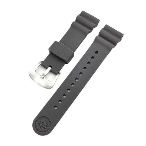 KTRSAVSSA 22 mm Silikon-Sportarmband, Tauchen, wasserdicht, Gummiarmband, Herren-Ersatzarmband, Uhrenzubehör, kompatibel mit Seiko PROSPEX(LiZhiWen Gray) von KTRSAVSSA