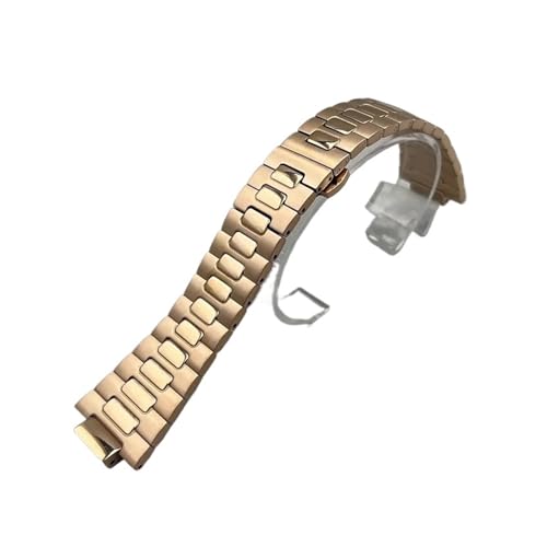 KTRSAVSSA 25 * 13mm Uhrenarmband Kompatibel Mit Patek Philippe Nautilus 5711/5726 Feinstahl Männlich Konvex Edelstahl Uhrenzubehör(Rose Gold) von KTRSAVSSA