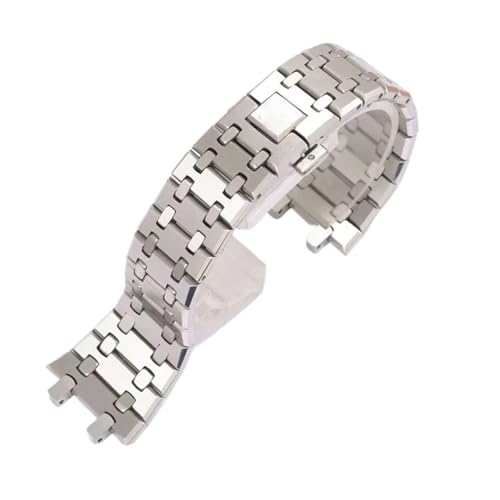KTRSAVSSA 26 mm silbernes 316L-Edelstahlarmband, kompatibel mit AP 15400 Audemars Piguet Royal Oak Strap, wasserdichtes Herren-Uhrenarmband KTRSAVSSA 26 mm silbernes 316L-Edelstahlarmband, kompatibel mit AP 15400 Audemars Piguet Royal Oak Strap, wasserdichtes Herren-Uhrenarmband von KTRSAVSSA