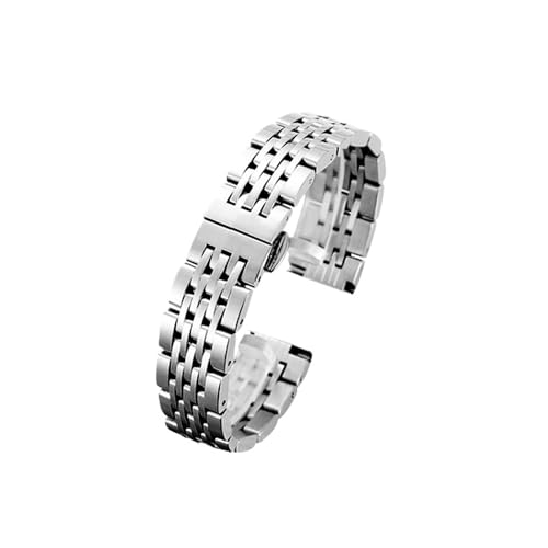 KTRSAVSSA 316L Edelstahl Uhrenarmband 18mm 19mm 20mm 22mm Schmetterlingsschnalle Universal Zubehör(Silver,22mm) von KTRSAVSSA