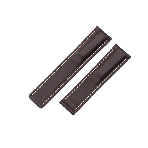 KTRSAVSSA Echtleder-Armband, Kompatibel Mit Breitling-Uhrenarmband, Kompatibel Mit NAVITIMER WORLD Avenger Superocean, 22 Mm, 24 Mm, Herrenarmband(Brown,24MM_NO BUCKLE) von KTRSAVSSA
