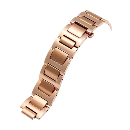 KTRSAVSSA Edelstahl-Armband kompatibel mit Cartier Blue Balloon Herren Damen konvexes Mundarmband Zubehör 14 16 18 20 22 mm(Rose gold,16mm) von KTRSAVSSA