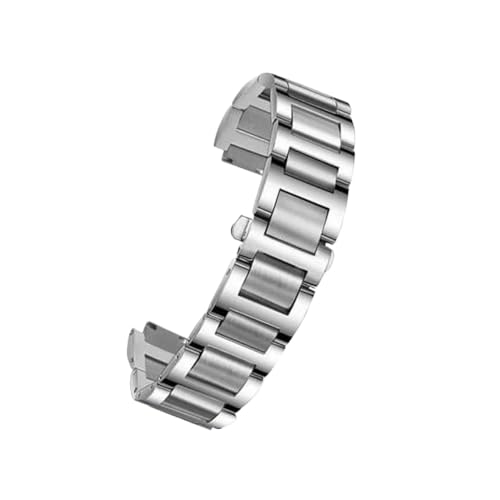 KTRSAVSSA Edelstahl-Armband kompatibel mit Cartier Blue Balloon Herren Damen konvexes Mundarmband Zubehör 14 16 18 20 22 mm(Silver,18mm) von KTRSAVSSA