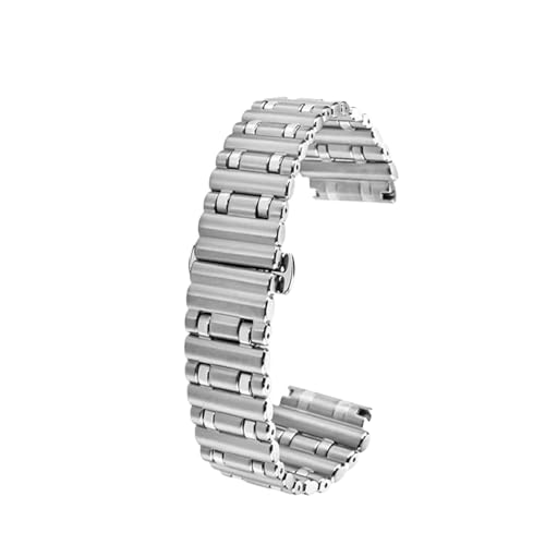 KTRSAVSSA Edelstahl-Uhrenarmband, kompatibel mit Breitling Chronomat B01, solides Uhrenarmband, supermechanische Uhren, Herrenarmband(Silver,24mm) von KTRSAVSSA