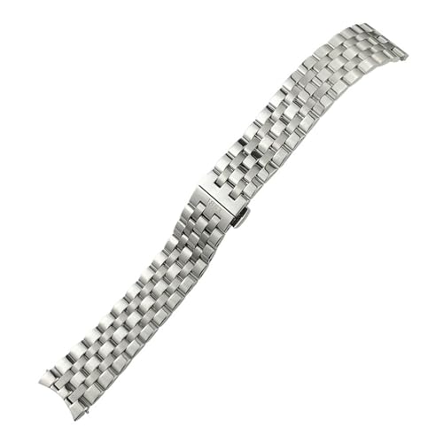 KTRSAVSSA Edelstahl-Uhrenarmband aus massivem Metall T122.407 .210, kompatibel mit TISSOT CARSON-Armbändern in Silber und Gold(Silver,20MM_STAINLESS STEEL) von KTRSAVSSA