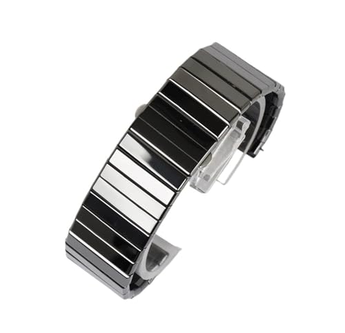 KTRSAVSSA Ersatz-Uhrenarmband aus Keramik, kompatibel mit der Rado DIAMASTER-Serie, schwarze Uhrenkette, Herren-Uhrenarmband 27 mm 35 Faltschließe(27mm) von KTRSAVSSA
