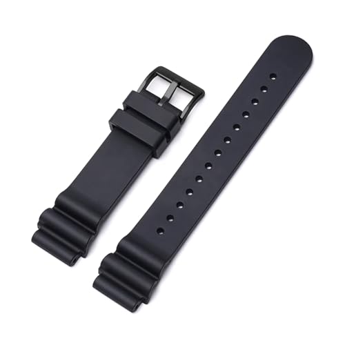 KTRSAVSSA FKM Fluorkautschukband 20 mm 22 mm Herren Tauchsport Handgelenk Armband Zubehör Kompatibel mit Seiko Turtle Prospex Water Ghost Uhrenarmband(Black02,22mm) von KTRSAVSSA