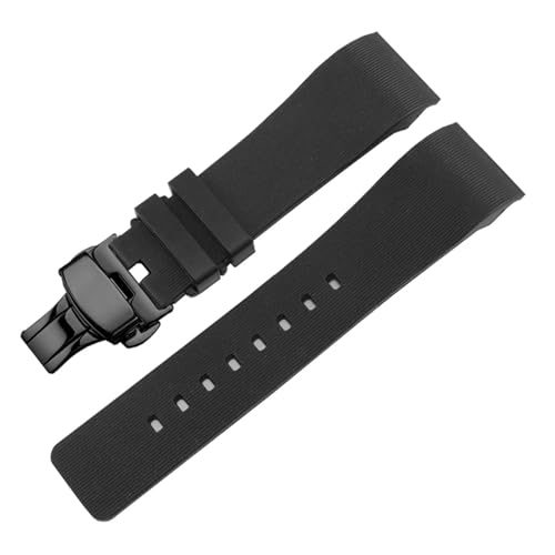KTRSAVSSA Geeignet Kompatibel Mit Cartier Santos Silikon Uhrenarmband Männlich 100 Zubehör(Black Black B,20mm) von KTRSAVSSA