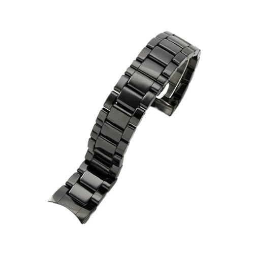 KTRSAVSSA Keramik-Uhrenarmband, kompatibel mit Armani Ar1451 Ar1452, mattes Schreibband, schwarz, helles Sport-Uhrenarmband for Herren, Zubehör, 24 mm(AR1440-ceramic) von KTRSAVSSA