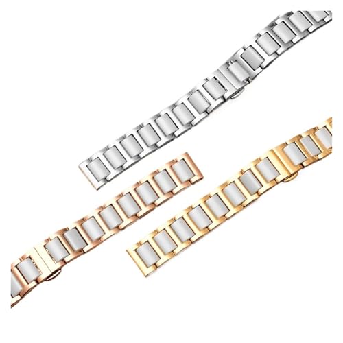 KTRSAVSSA Keramik-Uhrenarmband, kompatibel mit Rossini Guess Ebo Watch King, Stahl-Uhrenarmband, 16 18 mm(Frosted ceramic,22mm) von KTRSAVSSA