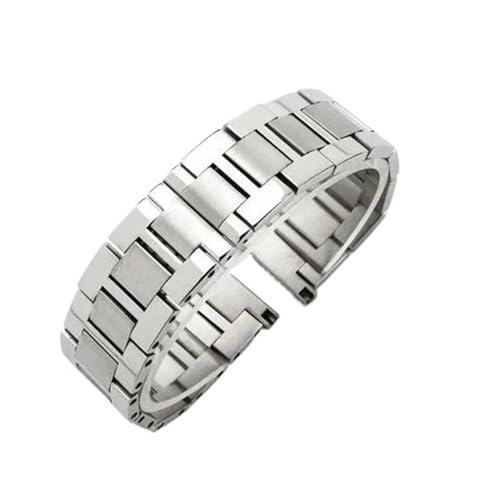KTRSAVSSA Kompatibel mit Cartier Solo Ronde Series Stahl-Uhrenarmband, Uhrenkette W5200014, Herren- und Damen-Uhrenarmband mit flacher Schnittstelle, 16 mm, 18 mm, 20 mm, 23 mm(22mm) von KTRSAVSSA