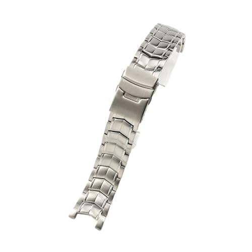 KTRSAVSSA Kompatibel mit Casio Edifice EF-524 5051 Stahl-Uhrenarmband 22 x 14 mm, professioneller Faltverschluss konkaver Schnittstelle, schweißresistent von KTRSAVSSA