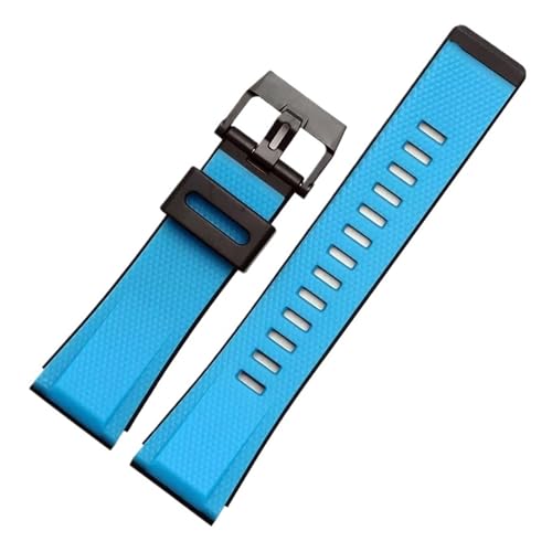 KTRSAVSSA Kompatibel mit Casio G-SHOCK Octagonal GA2000 GA2200 Resin Silikon Uhrenarmband PRG-600/650 PRW-6600 Gummiarmband Wasserdichtes Armband 24mm(Sky blue) von KTRSAVSSA