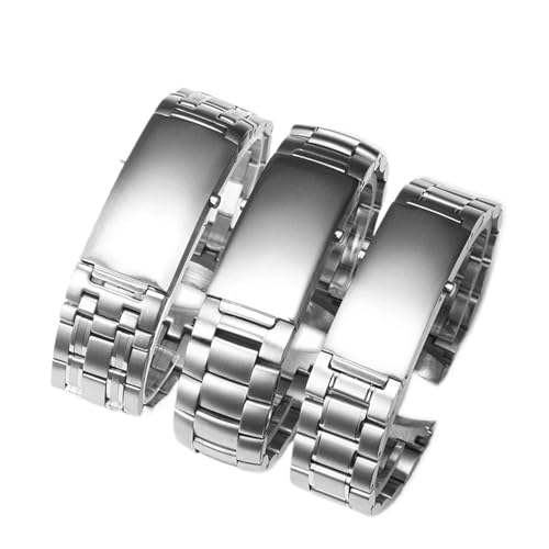 KTRSAVSSA Kompatibel mit Omega Arc Interface Zubehör Edelstahl Seahorse 300 Ocean Universe Little Flying Saucer Herren Damen Uhrenarmband(Steel-5Beads-No Log,20mm) von KTRSAVSSA
