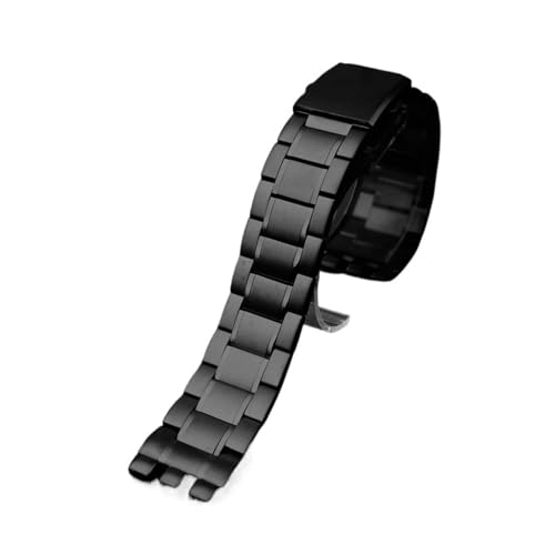 KTRSAVSSA Kompatibel mit SWATCH YCS YAS YGS IRONY Serie Edelstahl-Uhrenarmband Herren- und Damen-Ersatzarmband mit Faltschließe(G36 Black,19mm) von KTRSAVSSA